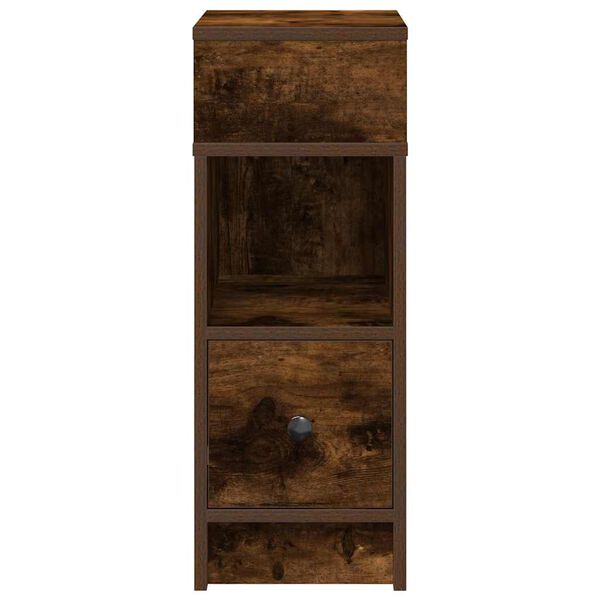 vidaXL Bedside Cabinet Set of 2 Smoked oak Engineered wood