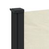 vidaXL Retractable Side Awning Cream 100% Polyester with PU coating