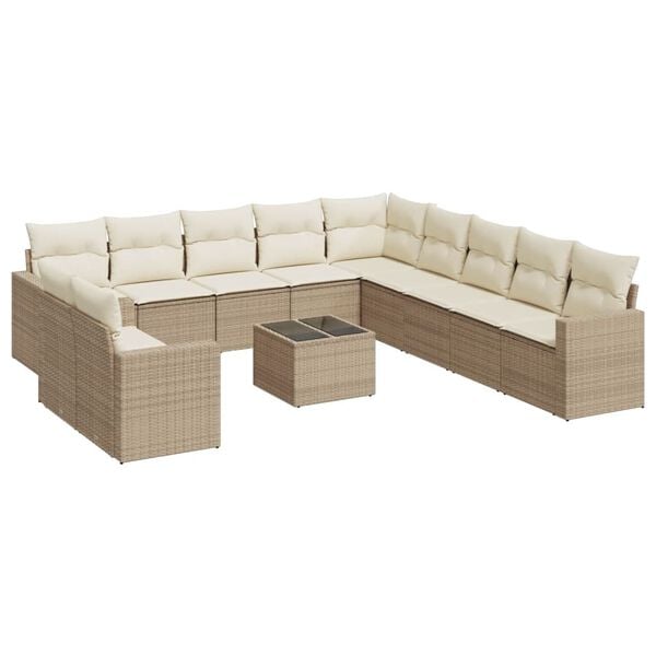 vidaXL Garden Sofa Set Beige