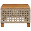 vidaXL Garden Table Beige and Brown Poly Rattan Medium Garden Table