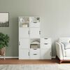 vidaXL Side Cabinet White Solid pine wood, engineered wood Standard