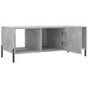 vidaXL Coffee Table Concrete Grey Engineered wood, iron