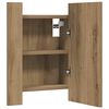 vidaXL LED Mirror Cabinet Artisan Oak Engineered Wood, Acrylic