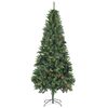 vidaXL Christmas Tree Green PVC, Iron, Plastic 82.7 in