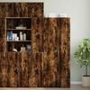 vidaXL Slim Storage Cabinet Smoked Oak 11.8"x16.7"x88.6" Engineered Wood