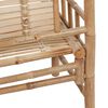 vidaXL Garden Bench Grey, Bamboo Bamboo, Polyester 47.2 in Durable