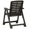 vidaXL Garden Chair Set of 2 Anthracite Plastic Standard Lightweight
