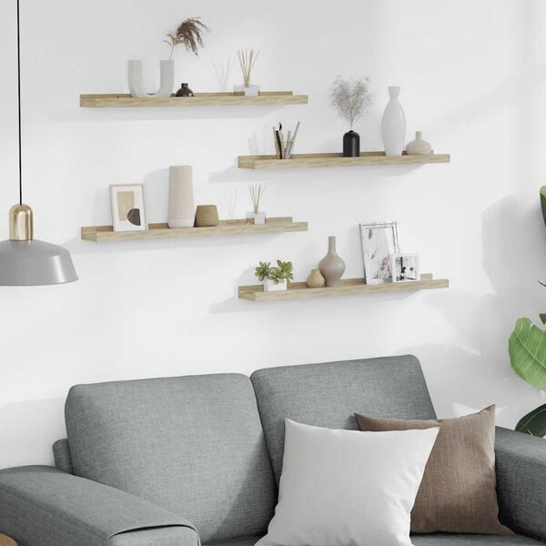 vidaXL Sonoma oak 23.6" x 3.5" x 1.2" 4 MDF