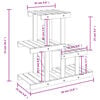 vidaXL Flower Stand Carbonized Brown Carbonized Solid Fir Wood Medium