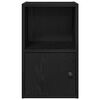 vidaXL Bookcase Black Oak Engineered Wood 12.2 x 9.4 x 20.5 in Bookcase