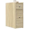 vidaXL Narrow Bathroom Cupboard Sonoma Oak Engineered Wood Slim Portable