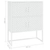 vidaXL Highboard White Steel Medium Adjustable Armrests Highboard