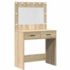 vidaXL Dressing Table with Drawer 3 pcs Sonoma Oak Engineered Wood
