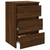 vidaXL Bed Cabinet Set of 2 Brown Oak Engineered Wood Medium