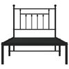 vidaXL Bed Frame Black Powder-Coated Steel 35.4 x 74.8 in Bed Frame