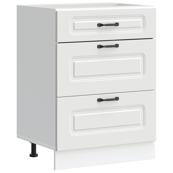 vidaXL Kitchen Base Cabinet White Engineered Wood Standard