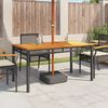 vidaXL Garden Table Black and Brown