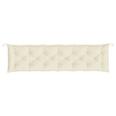 vidaXL Garden Bench Cushions 2pcs Cream White 78.7"x19.7"x2.8" Oxford Fabric