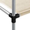 vidaXL Storage Rack Cream Iron, Non-woven fabric Medium Bathroom Shelf