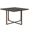 vidaXL Garden Dining Set Brown Poly Rattan, Steel, Tempered Glass Medium