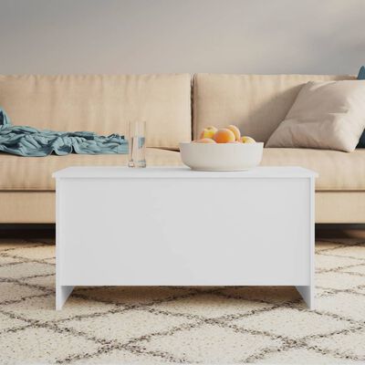 vidaXL Coffee Table White 40.2"x21.9"x20.7" Engineered Wood