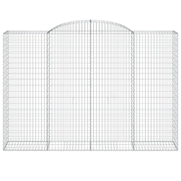 vidaXL Gabion Basket Silver Galvanized iron 118.1 in x 19.7 in x 86.6 in