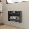vidaXL Wall Shoe Cabinet Grey Engineered Wood Medium Wall Mounting