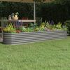 vidaXL Garden Raised Bed Grey Powder-coated steel Large Durable