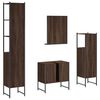 vidaXL Bathroom Cabinet Set Brown Oak