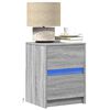 vidaXL Bedside Cabinet Set of 2 Grey sonoma Engineered wood Medium