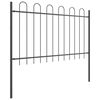 vidaXL Garden Fence 5 pcs Grey 27.89 x 3.94 ft Powder-coated Steel