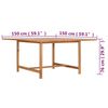 vidaXL Patio Table 59.1"x59.1"x29.9" Solid Teak Wood