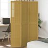 vidaXL Room Divider 3 Panels Brown Solid Wood Paulownia