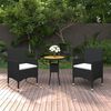 vidaXL Garden Dining Set Black, Cream White