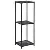 vidaXL Storage Shelf Black Poly rattan Compact Storage Shelf Square