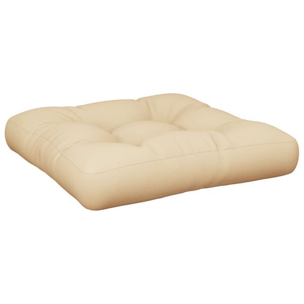 vidaXL Pallet Cushion Beige 100% polyester 7.8" x 7.8" x 1.9