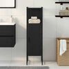 vidaXL Bathroom Furniture Set Black Oak 12.99 x 12.99 x 47.44 in