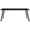 vidaXL Dining Table Black Tempered glass, steel