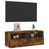 vidaXL TV Wall Cabinet Smoked Oak Engineered Wood 31.5 x 11.8 x 11.8 in