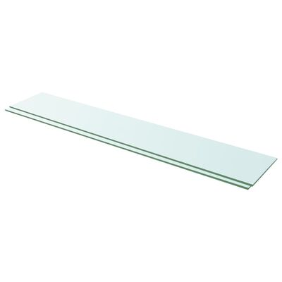 vidaXL Shelves 2 pcs Panel Glass Clear 43.3"x7.9"