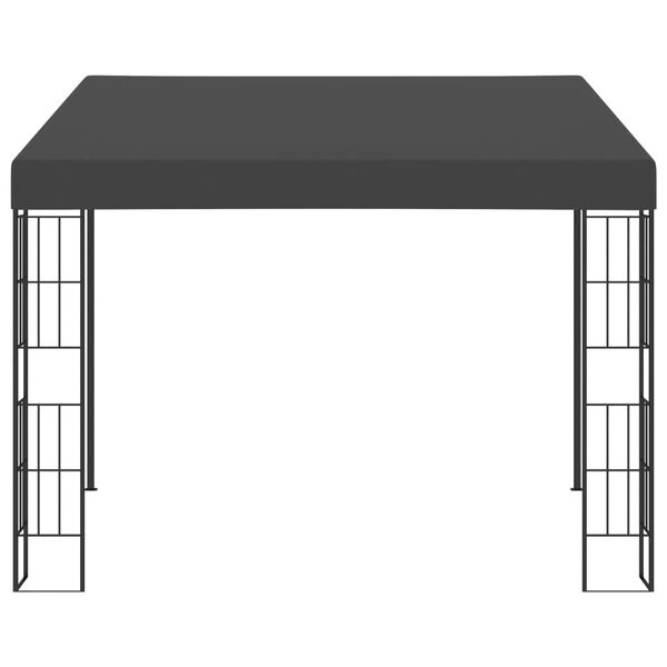 vidaXL Wall-mounted Gazebo Anthracite Polyester, Steel 10x10 Feet