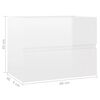 vidaXL Bathroom Furniture Set High gloss white Engineered wood, Ceramic