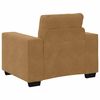 vidaXL Sofa 3 pcs Brown Linen-blend Fabric