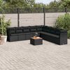 vidaXL Garden Sofa Set Black