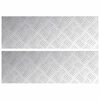 vidaXL Stair Tread Rectangular 2 pcs Silver 23.62 x 7.87 in Aluminium