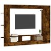 vidaXL TV Cabinet Smoked Oak Engineered Wood Large TV Cabinet