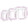 vidaXL Nesting Table Honey brown Solid pine wood Small to Medium