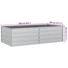 vidaXL Garden Raised Bed Silver Galvanized Steel Large Garden Raised Bed