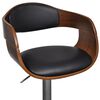 vidaXL Bar Stool Set of 2 Black and Brown