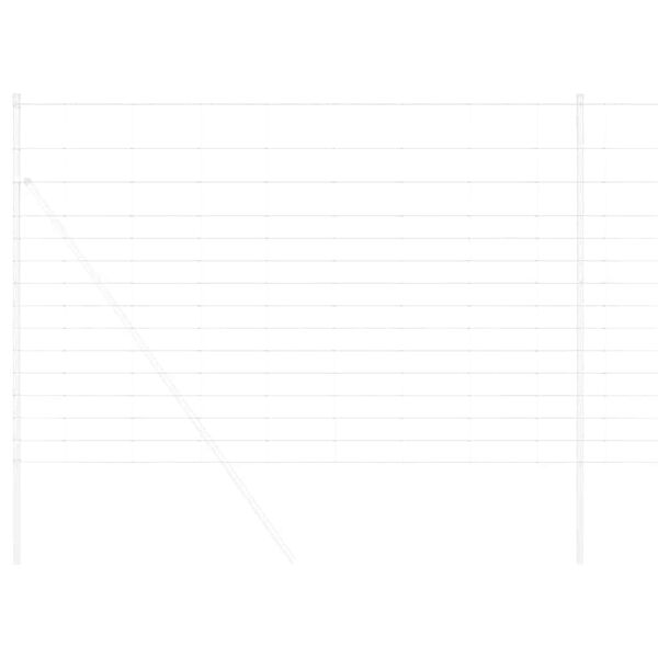 vidaXL Field Fence Silver 25 x 1.6 ft Galvanized steel